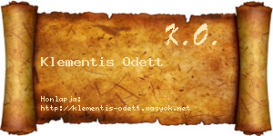 Klementis Odett névjegykártya